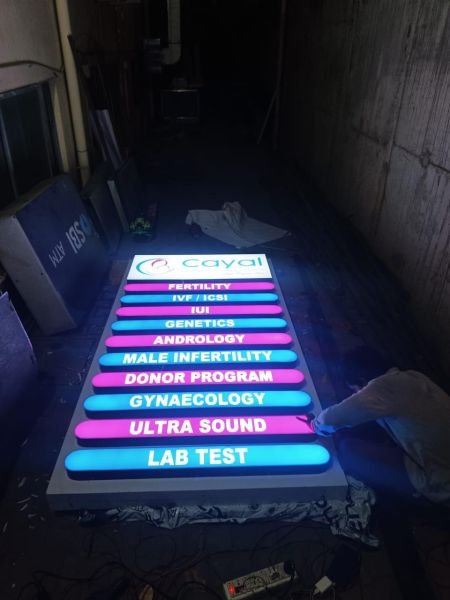 ACP sign board project for a showroom in Chennai
