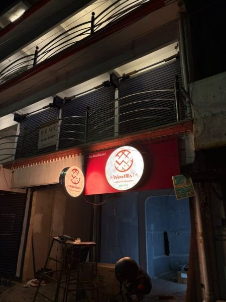 LED signage project installed for a restaurant in Chennai